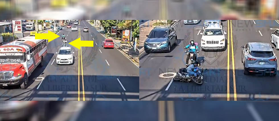 Captan choque entre motociclistas en Santa Tecla ¿Quién fue el responsable?
