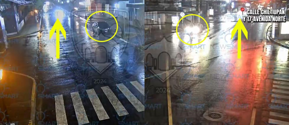 Sistema de videovigilancia de La Libertad Sur capta dos choques y recuerda a conductores no manejar si beben alcohol