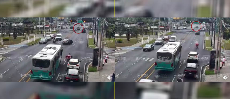 ¡Vaya distracción! Conductor pierde el control del e impacta contra separadores en la colonia Escalón