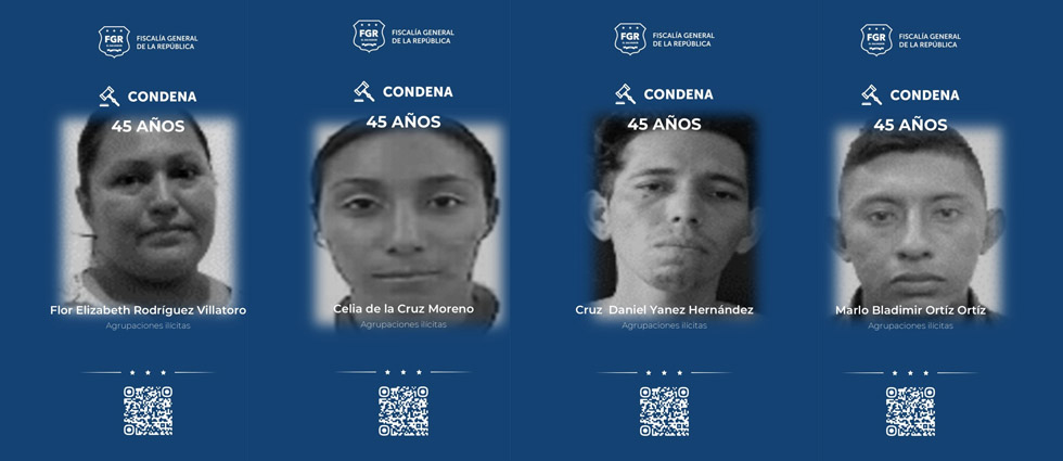 FGR logra ejemplares condenadas para 49 terroristas de la MS que delinquían contra inocentes en San Miguel