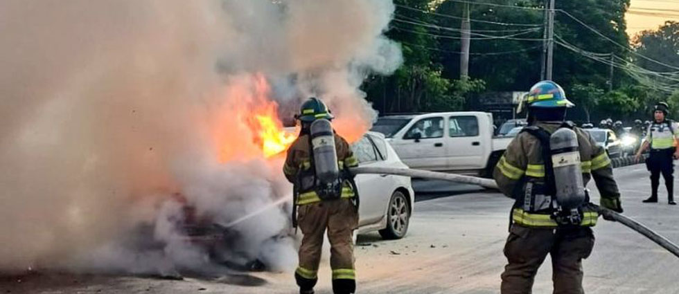 Incendios en vehículos disminuyen durante Semana Santa de 2026