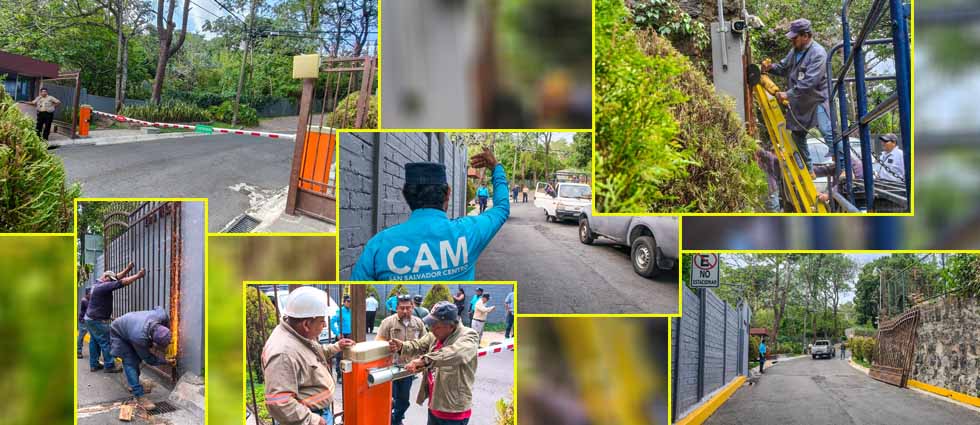 Tras denuncias ciudadanas, alcaldía de San Salvador Centro desmonta portón y barrera en Linda Vista