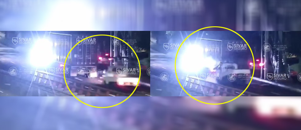 Sívar Seguro capta choque que dejó un lesionado grave en la 49 avenida Sur ¿Quién provocó el siniestro?