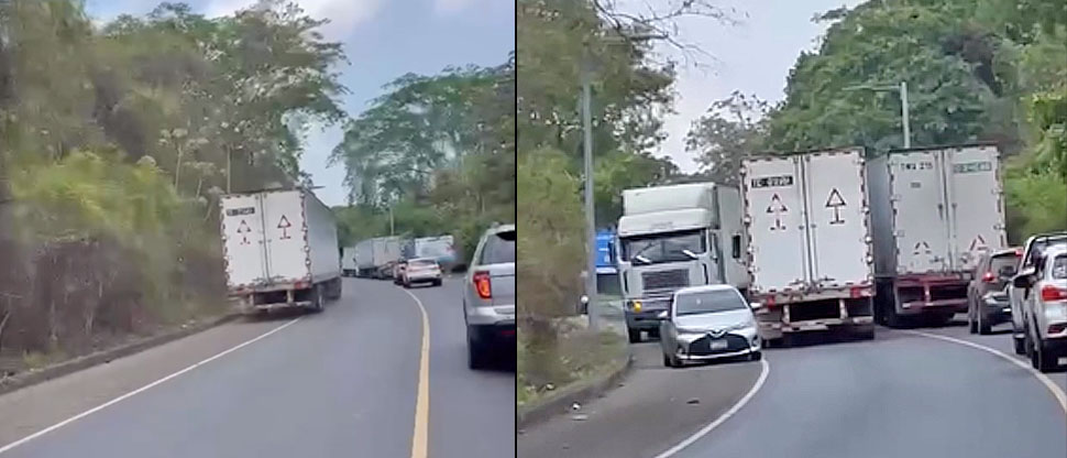 Conductor de rastra pudo ocasionar una tragedia en carretera a la frontera La Hachadura