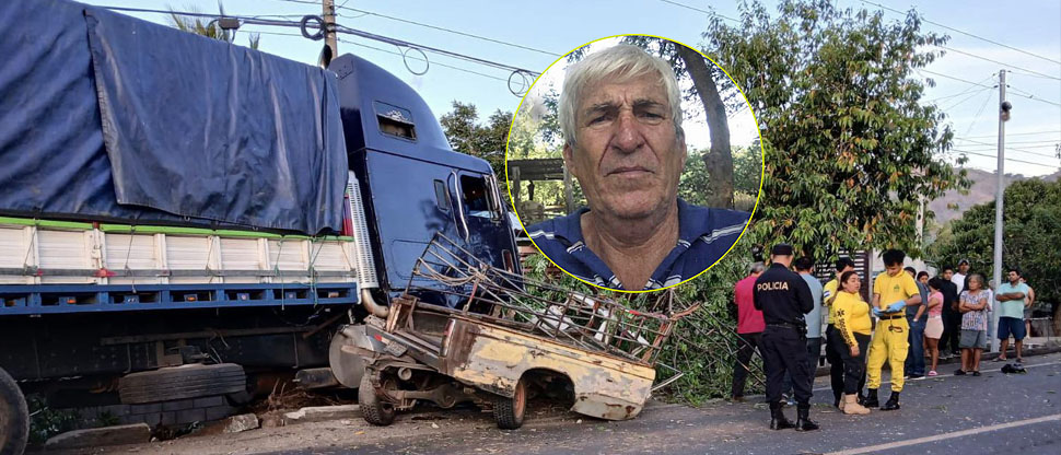 Identifican a conductor que falleció al chochar contra camión en Santa Ana