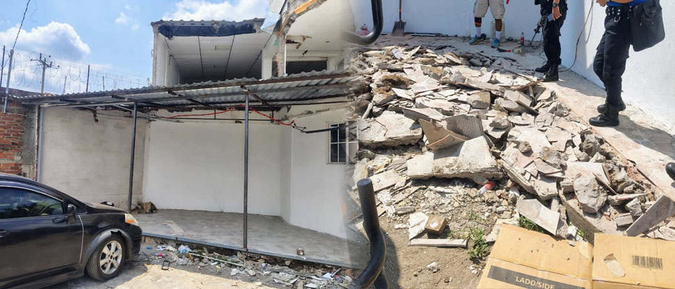 Habitante construye su parqueo invadiendo espacio público y municipalidad ordena su destrucción