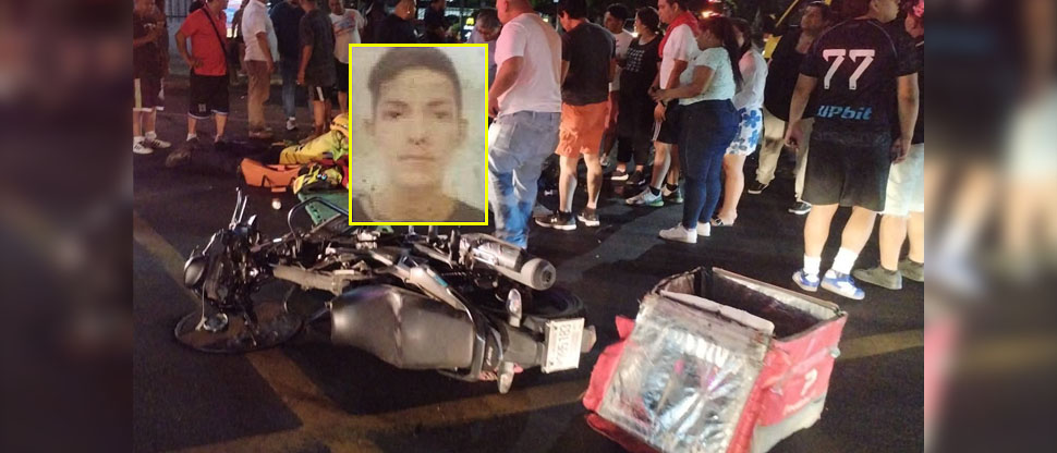 Él era el motociclista del servicio delivery que falleció tras chocar contra vehículo en San Salvador