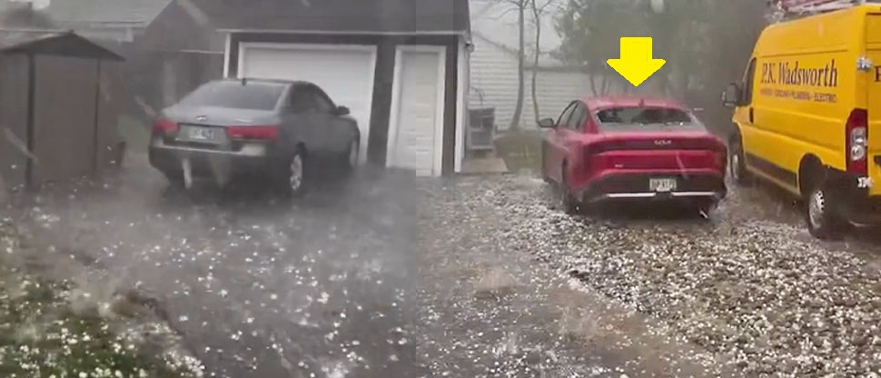 Lluvia de granizo del tamaño de pelotas de golf devasta calles y vehículos en Ohio
