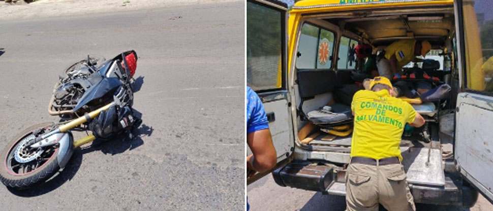 Jovencito de 17 años que se conducía en motocicleta choca contra una rastra en Nejapa