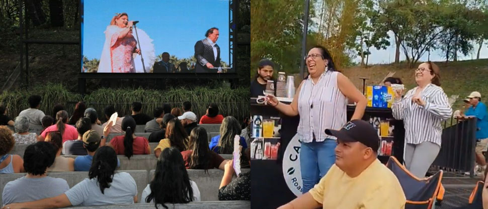 Salvadoreños disfrutan en cine al aire libre del concierto de Los Hermanos Flores en Coachella