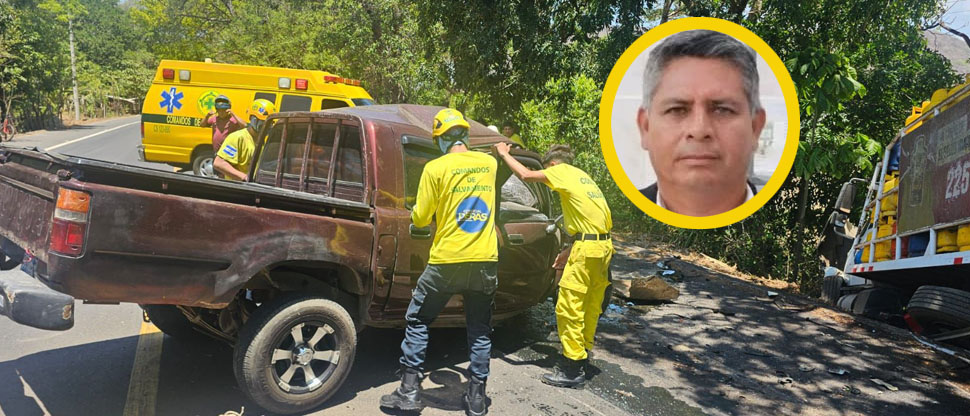 Él era Adolio, conductor de pick up fallecido tras chocar contra camión repartidor de gas