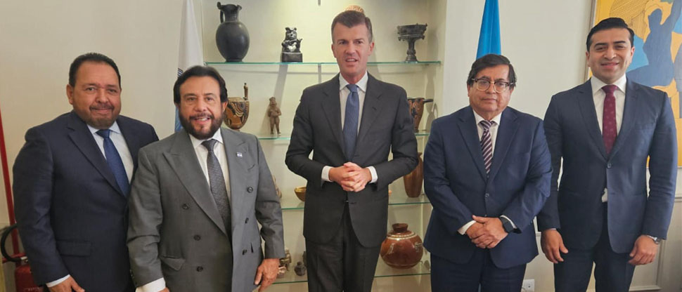 Vicepresidente Ulloa sostiene acercamiento con Secretario General de la Organización Internacional Ítalo-Latinoamericana