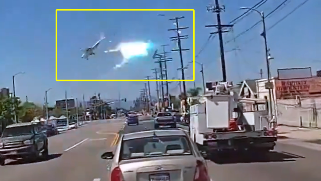Avioneta impacta cables del tendido eléctrico antes de estrellarse en Los Ángeles