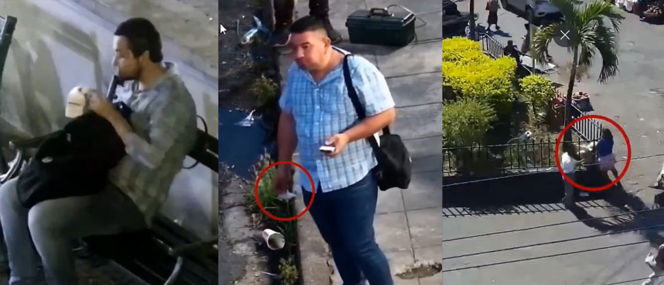 Exponen a varios ciudadanos tirando basura en las calles de San Salvador
