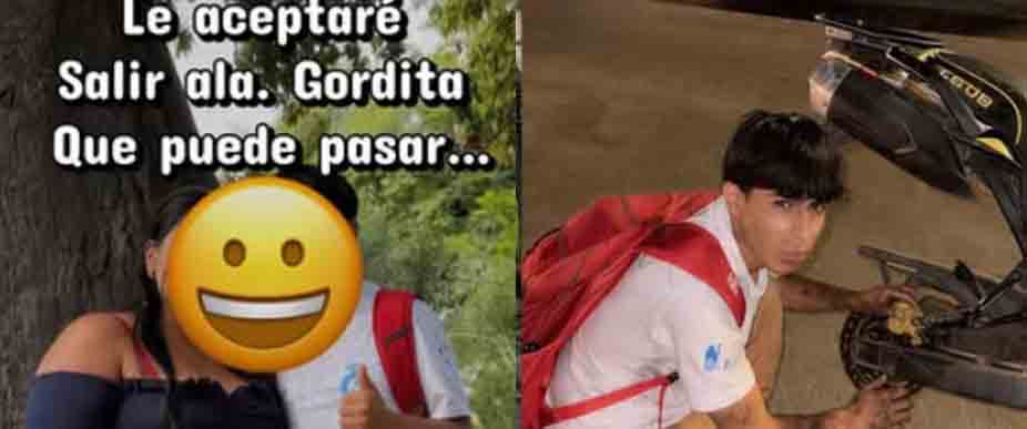 Biker se pone triste al ver que su motocicleta quedó arruinada tras subir a una mujer