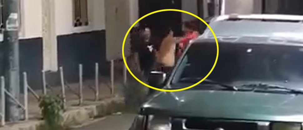 Una noche de copas una noche loca, así captaron a unos bolitos peleando en Aguilares