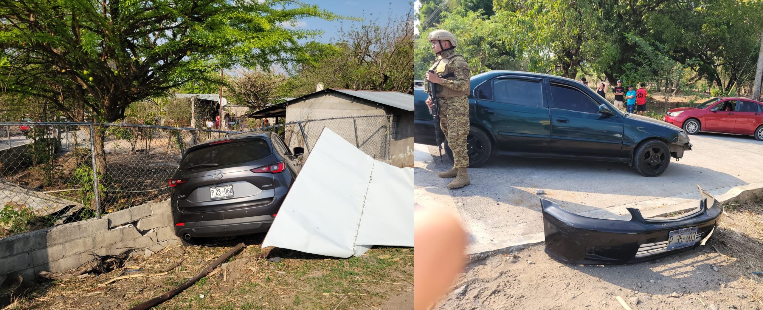 Conductor estrella su carro contra una casa luego de ser impactado por otro vehículo en carretera Litoral