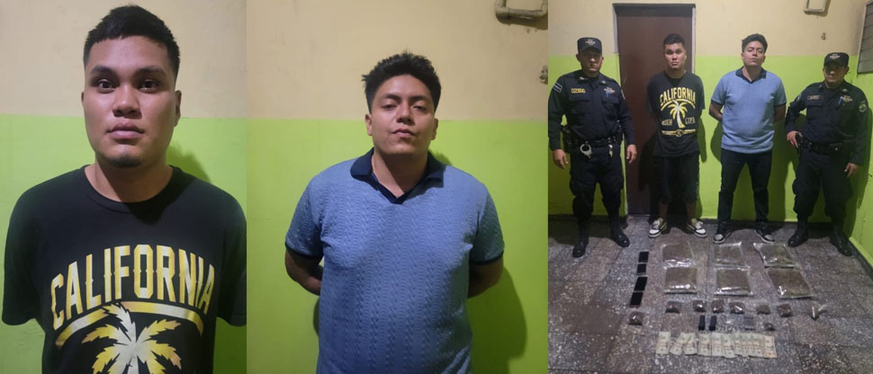 Capturan a dos sujetos con droga valorada en más de $12 mil en San Salvador