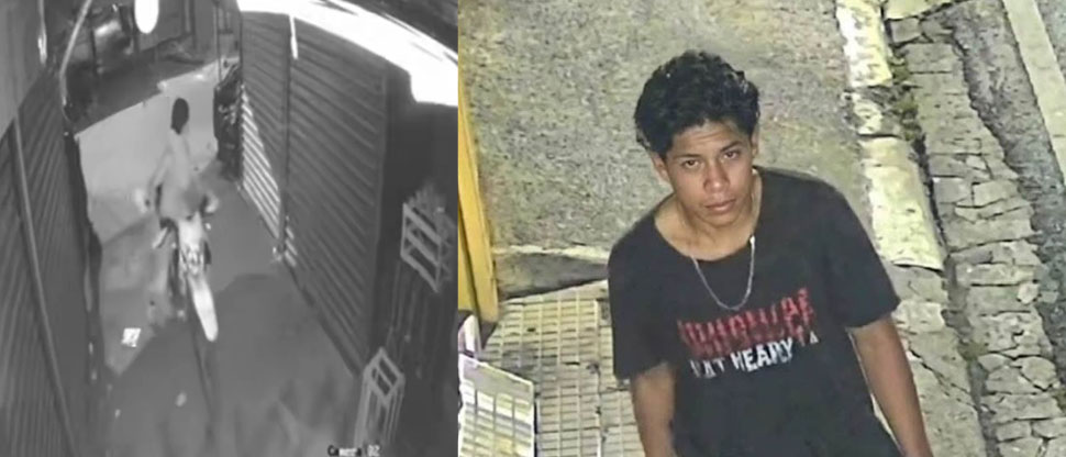 Se roba una moto y quedó grabado por cámaras en Atiquizaya
