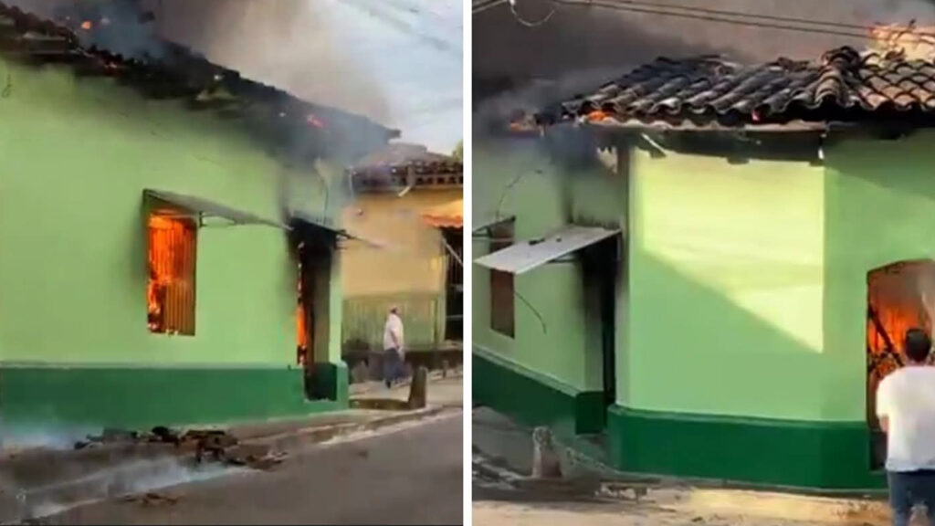 Fuerte incendio consume una vivienda en Osicala, Morazán