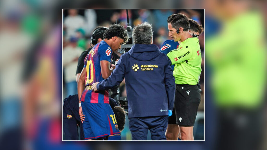 Yamal se lesiona tras marcar de penalti ante el Celta