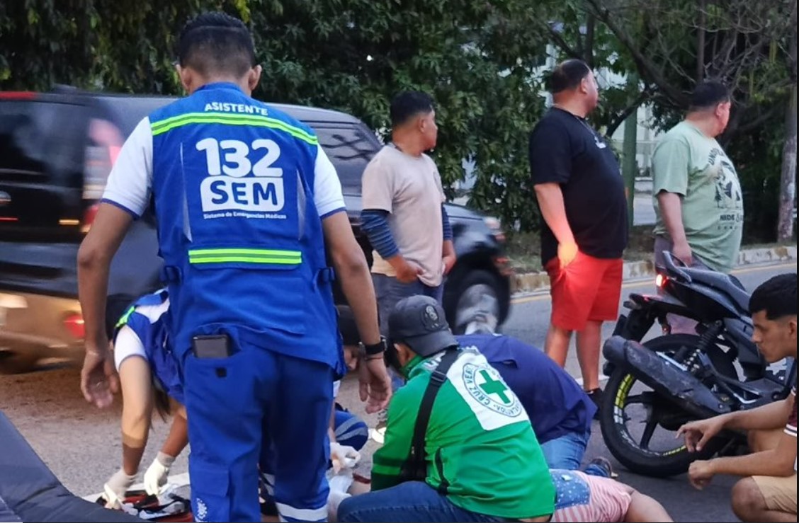Otro accidente en carretera a Comalapa; un motociclista resultó lesionado