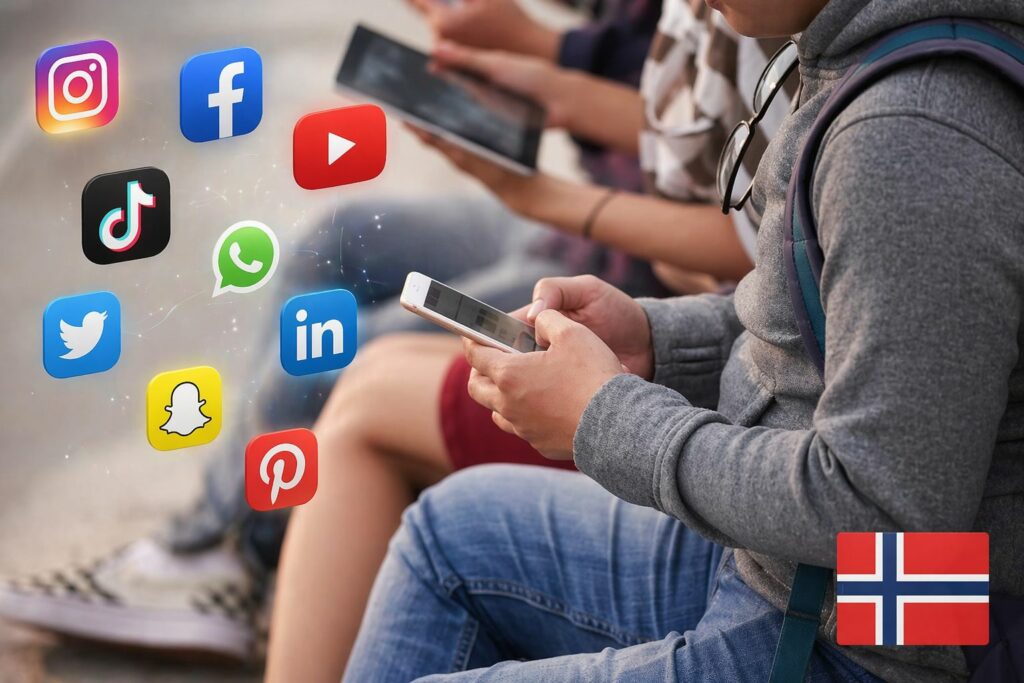 Gobierno de Noruega busca prohibir el uso de redes sociales a menores de 16 años