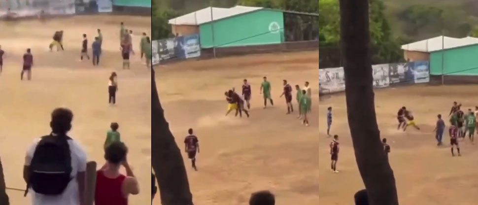Jugadores de fútbol se van a los golpes en La Unión