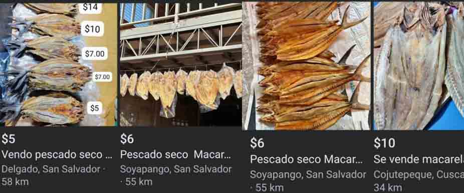 Vendedores ofrecen pescado seco barato en Martketplace antes que termine la Semana Santa