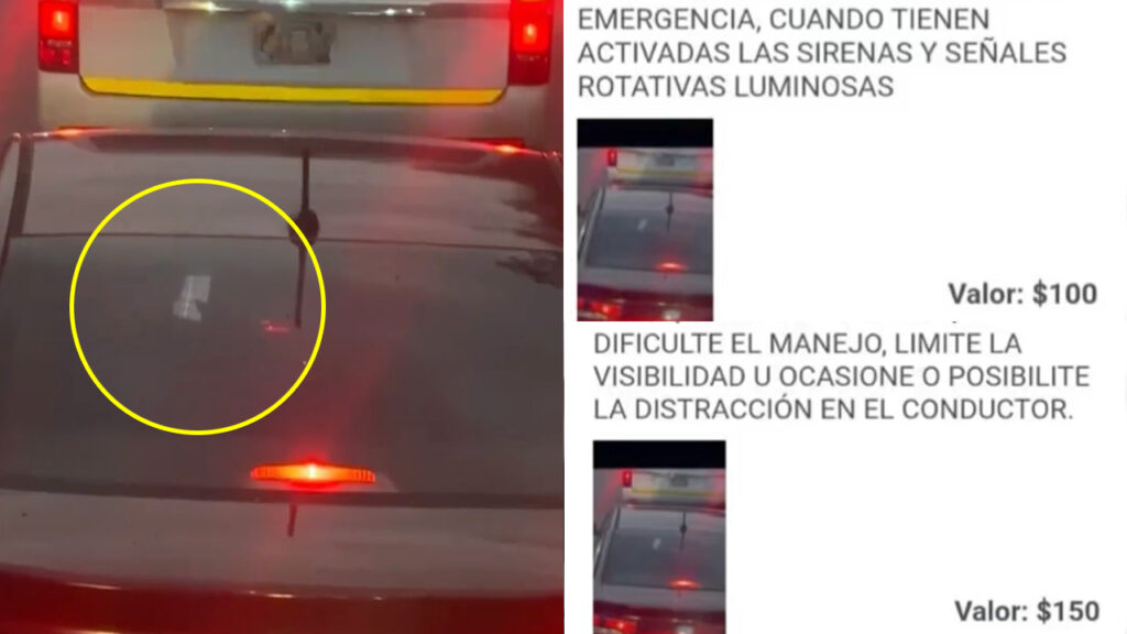 Multan a conductor que, por ir manipulando su celular, no dio paso a una unidad de emergencia