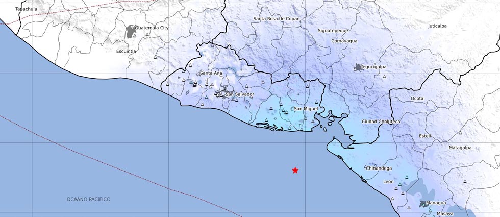 Fuerte sismo con epicentro en costa de San Miguel sacude a casi todo El Salvador este martes