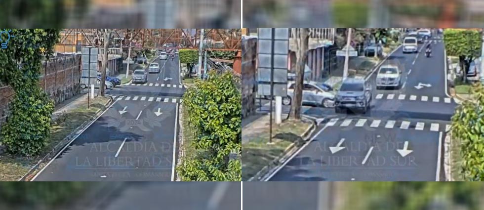 Conductor no frena a tiempo y provoca choque en Santa Tecla