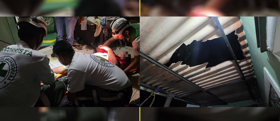 Hombre resulta lesionado tras caer del techo de vivienda en la populosa residencial Ciudad Versalles