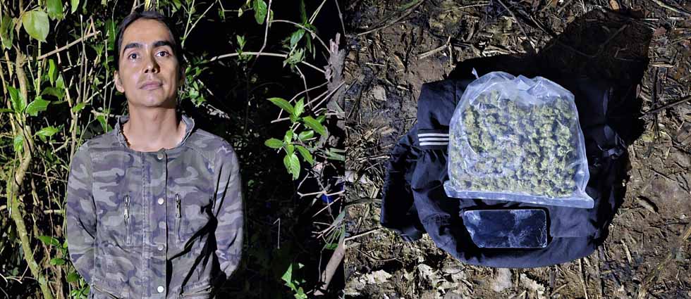 Militares arrestan a sujeto tras hallarle droga en Santa Ana