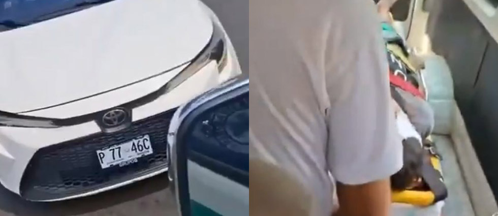 ¡In-dig-nan-te! Automovilista obstruye paso de ambulancia con paciente a bordo en San Miguel
