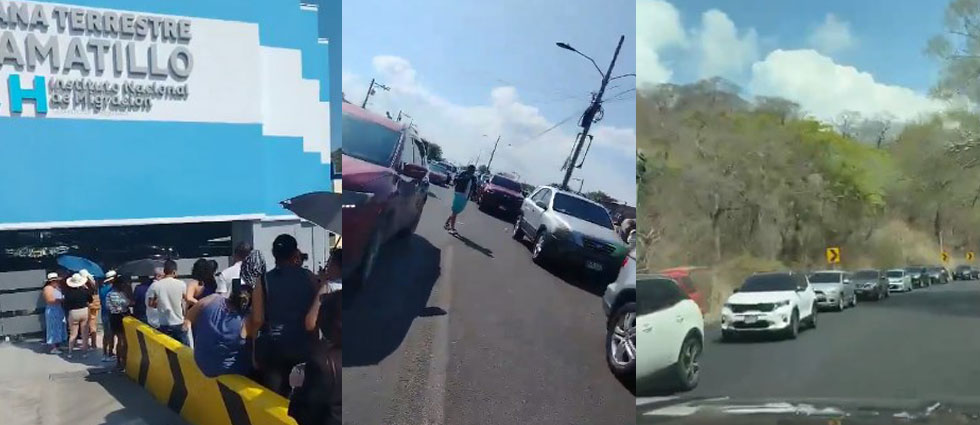 Reportan fronteras llenas de turistas que quieren ingresar a El Salvador para disfrutar del fin de semana largo