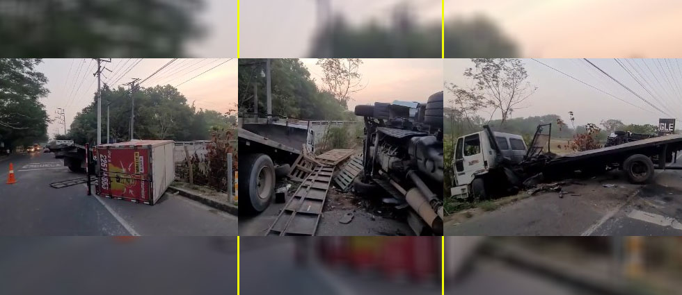Reportan un hombre sin vida y un lesionado tras múltiple choque en la Troncal del Norte