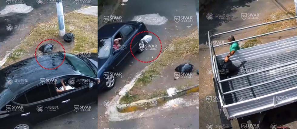 Captan a más personas arrojando basura a la vía pública en San Salvador