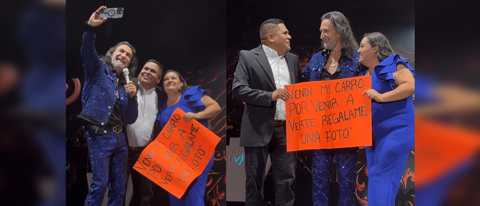 Pareja vende su carro para ver al «Buki» y consiguen una foto en pleno concierto