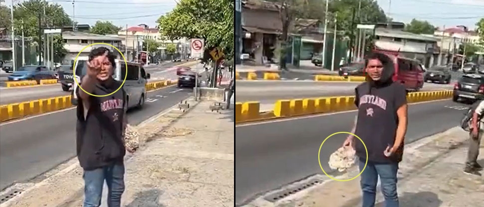 Denuncian a limpia parabrisas por “rifar la mara” y amenazar a ciudadano con una piedra