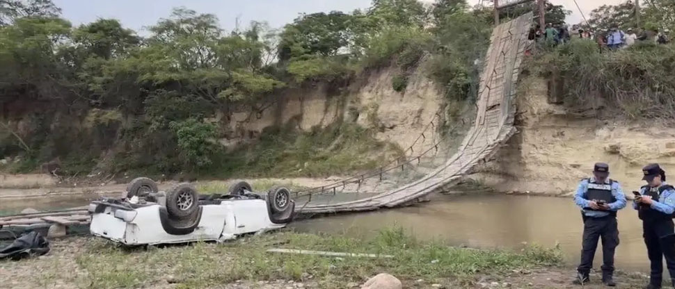 Honduras: un fallecido y varios lesionados tras colapso de puente hamaca en Ocotepeque