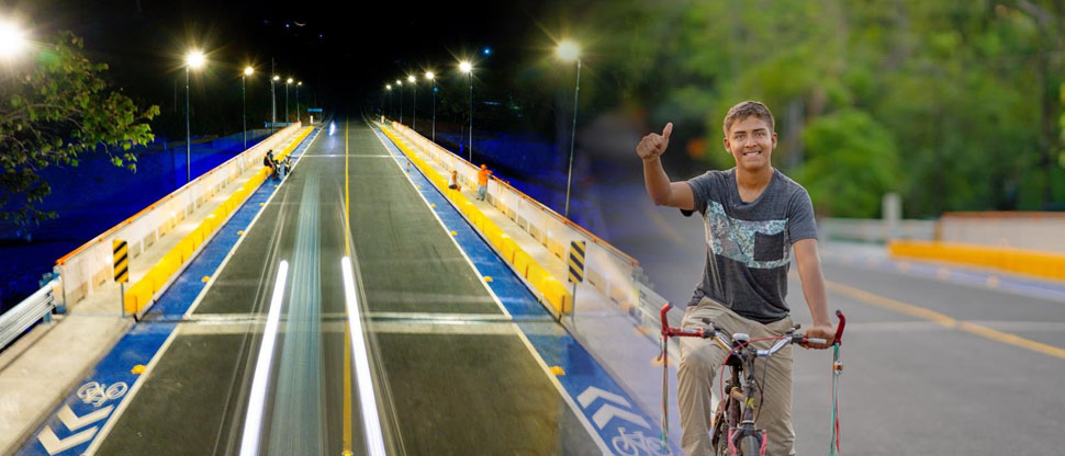Así luce el nuevo puente del río Guastena, obra que brindará mejor conectividad en Chalatenango