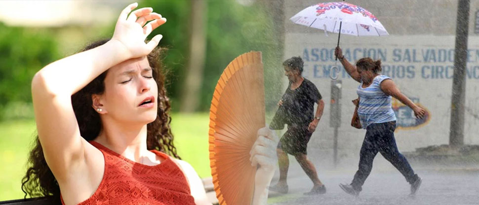 Calor y lluvias, es lo que prevén para este fin de semana