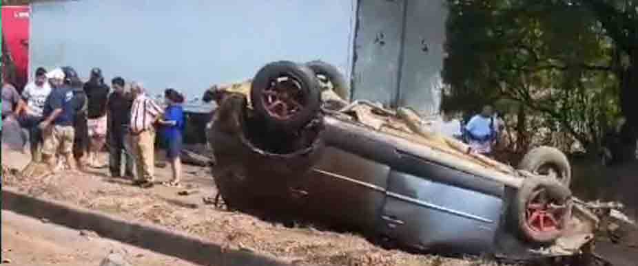 Aparatoso choque  en la zona del bypass de Usulután