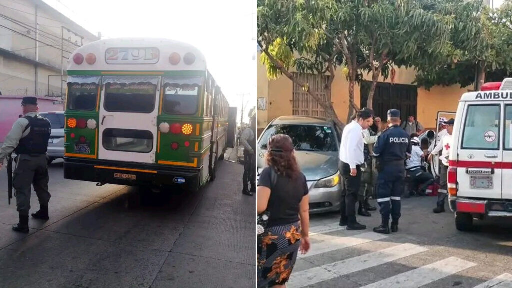 Conductora resulta lesionada tras ser embestida por un autobús en Santa Tecla