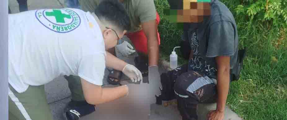 Biker resulta lesionado en accidente de tránsito
