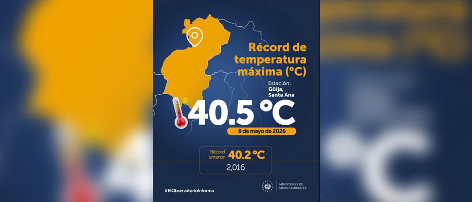 Lago de Güija rompe récord de temperatura máxima en El Salvador