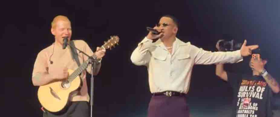 Daddy Yankee lleva el reguetón cristiano a concierto de  Ed Sheeran