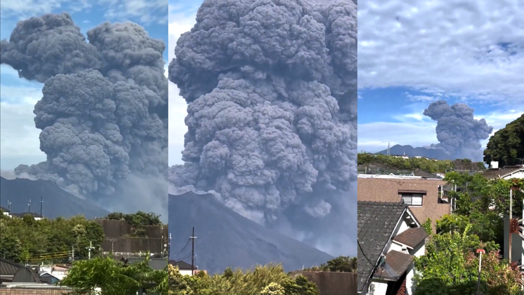 JAPÓN: volcán Sakurajima entra en erupción y eleva una columna de humo de 3,5 kilómetros