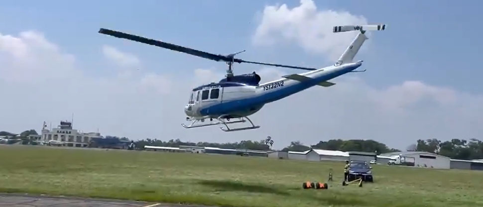 Envían helicóptero ambulancia a Guatemala para trasladar a salvadoreño herido de bala
